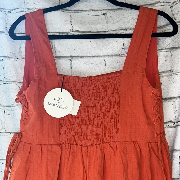 Lost + Wander Ladies Orange "Miss Marmelade" Basic Mini Dress, Size Small, NWT! - Picture 5 of 6